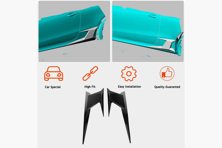 Mercedes E-Klasse Coupé C238 2016–2024 Carbon achterspatbord covers (voor AMG-Line 2017-2019) Foto 2