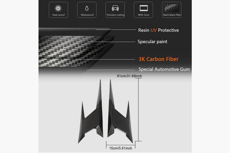 Mercedes E-Klasse Coupé C238 2016–2024 Carbon achterspatbord covers (voor AMG-Line 2017-2019) Foto 4