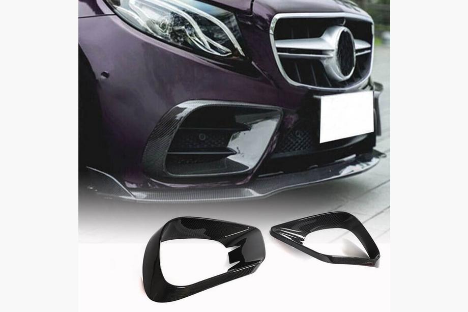 Mercedes E-Klasse Coupé C238 2016–2024 Voorbumper inserts (voor AMG-Line 2017-2019, carbon) Foto 1