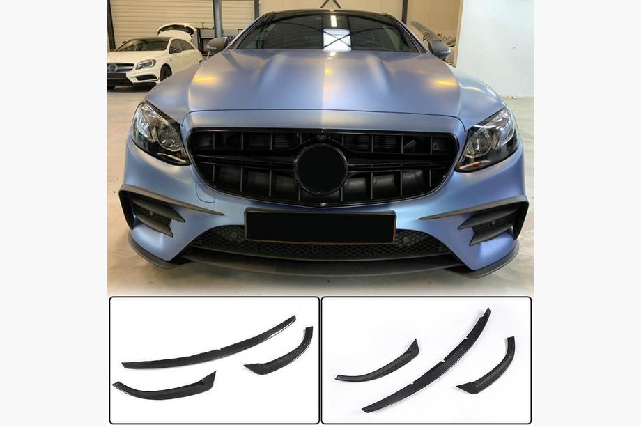 Mercedes E-Klasse Coupé C238 2016–2024 Front bumper lip add-on Lip (voor AMG-Line 2017-2019, carbon) Image