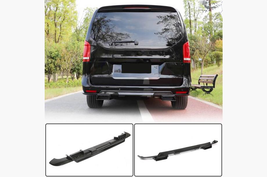 Mercedes Vito/V-klasse W447 2014– Achterbumper diffuser V1 (voor V-Class 2014-2019, carbon) Foto 1