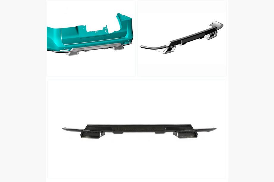 Mercedes Vito/V-klasse W447 2014– Achterbumper diffuser V1 (voor V-Class 2014-2019, carbon) Foto 2