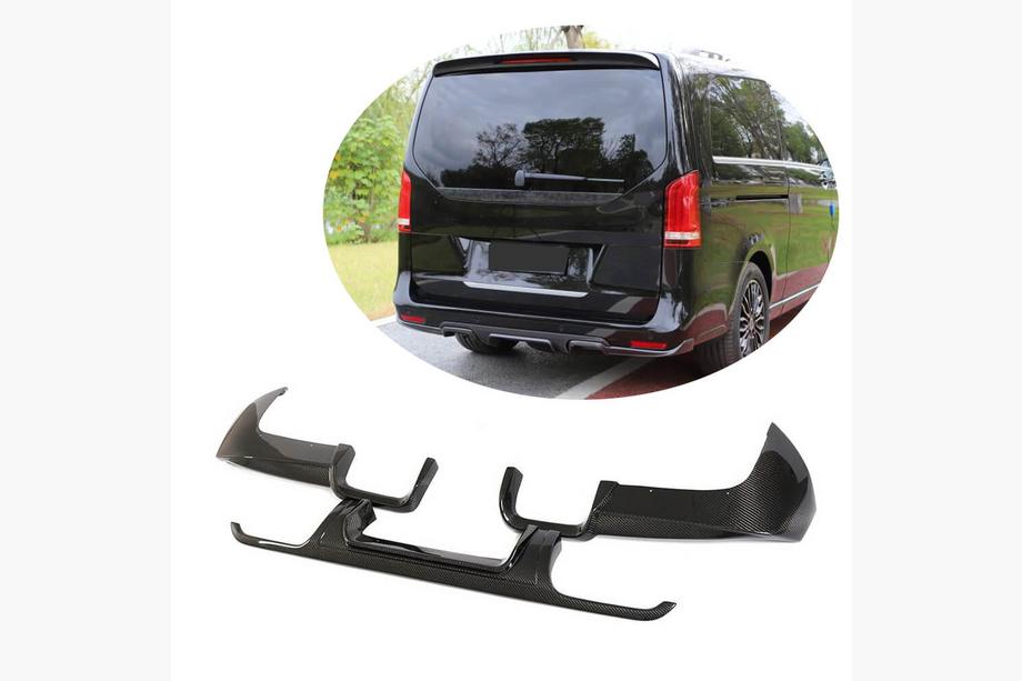 Mercedes Vito/V-klasse W447 2014– Achterbumper diffuser V3 (voor V-Class 2014-2019, carbon) Foto 1