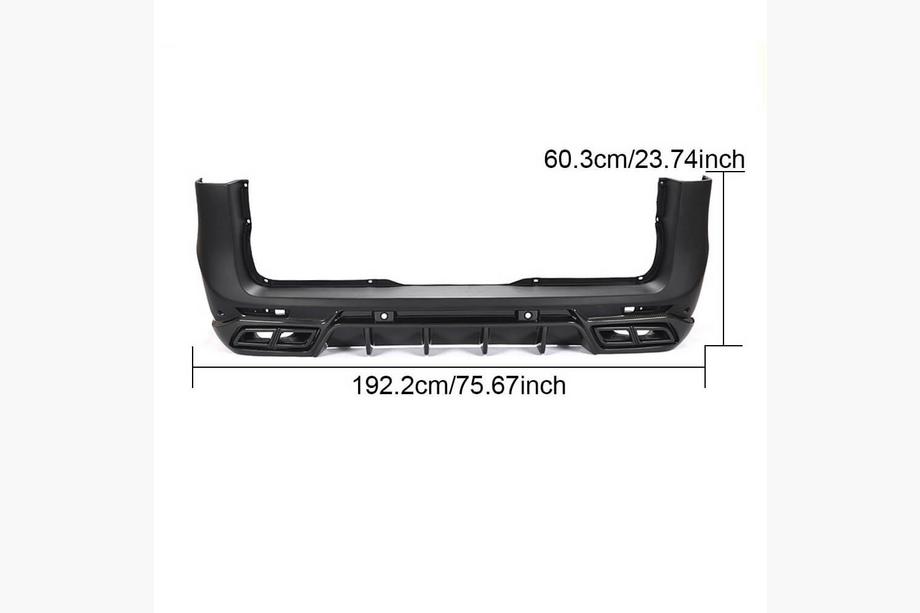 Mercedes Vito/V-klasse W447 2014– Achterbumperbekleding met diffuser (2014-2019, kunststof + carbon) Foto 5