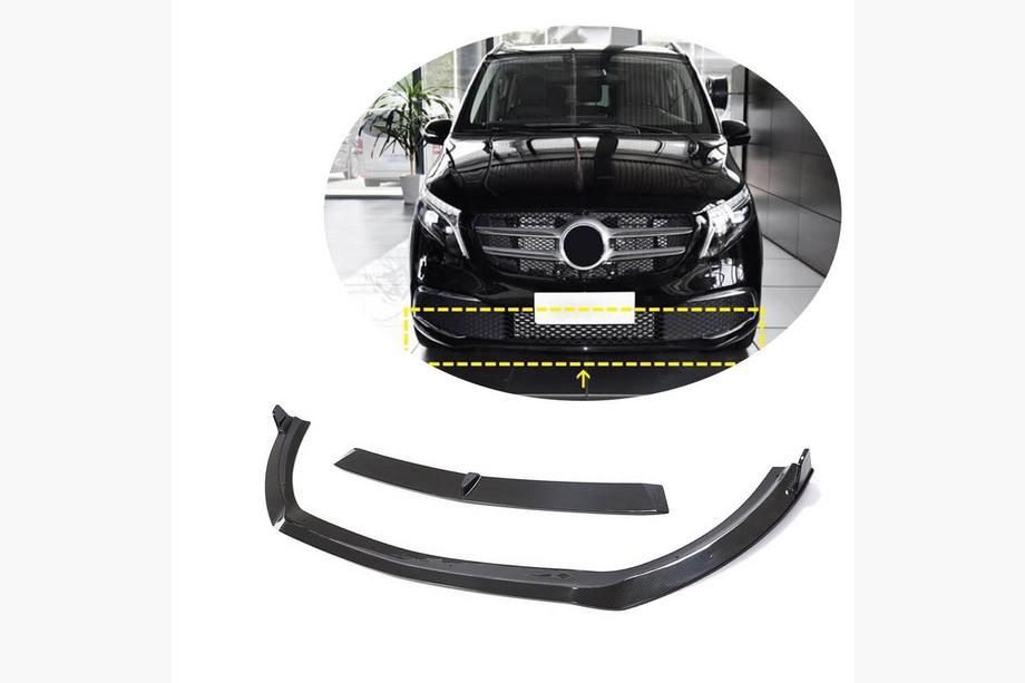 Mercedes Vito/V-klasse W447 2014– Front bumper lip (2020+, dry carbon) Image