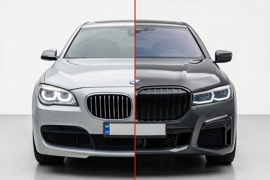 BMW 7 Serie F01/F02 2008–2015 Facelift kit voor G12 M760 (zonder vervanging van kofferdeksel en achterschermen) Foto 1