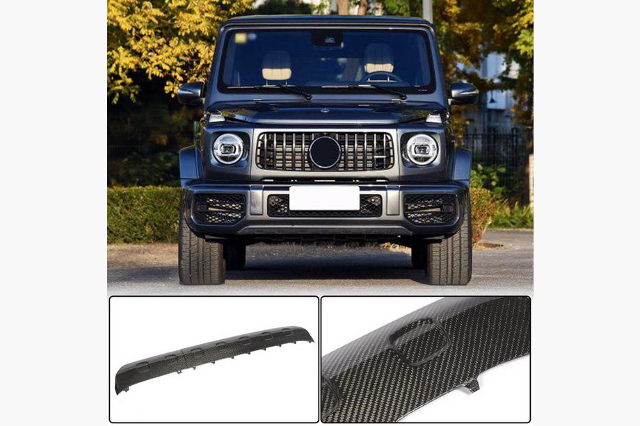 Mercedes G-Klasse W463 2018–2024 Voorbumper lip V1 (voor G63 AMG, dry carbon) Image