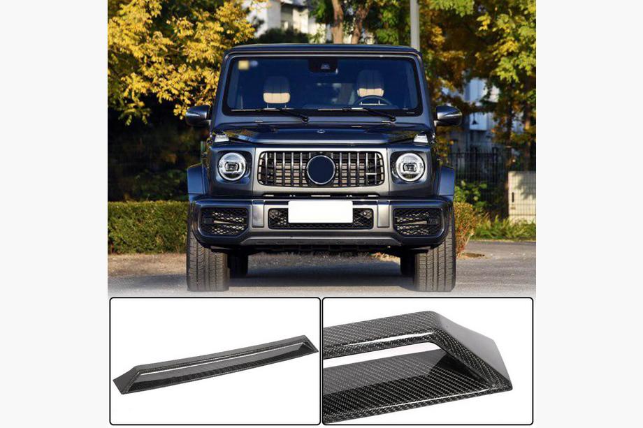 Mercedes G-Klasse W463 2018–2024 Voorbumper lip V2 (voor G63 AMG, dry carbon) Image