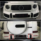 Mercedes G-Klasse W463 2018–2024 Set bumperlijsten voor voor- en achterbumper (voor G63 AMG, Dry Carbon) foto 5