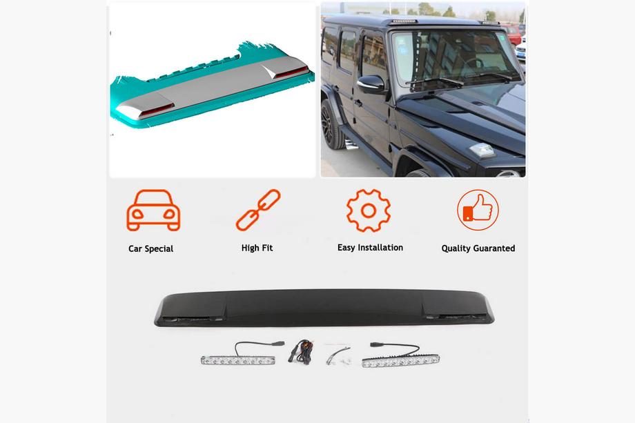 Mercedes G-klasse W463 1990–2018 AMG-Design vizier (voor 2004-2018, carbon) Foto 4