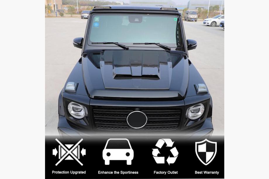 Mercedes G-klasse W463 1990–2018 AMG-Design vizier (voor 2004-2018, carbon) Foto 5