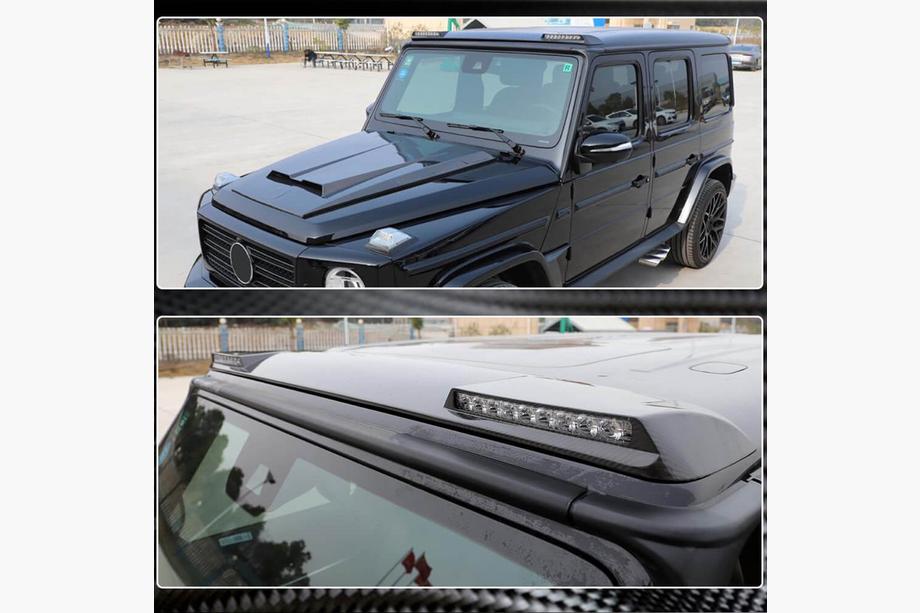 Mercedes G-klasse W463 1990–2018 AMG-Design vizier (voor 2004-2018, carbon) Foto 6