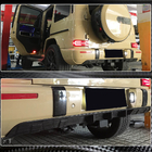 Mercedes G-Klasse W463 2018–2024 Achterbumper diffuser V1 (voor G63 AMG, carbon) foto 4