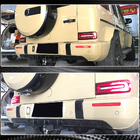 Mercedes G-Klasse W463 2018–2024 Achterbumper diffuser V1 (voor G63 AMG, carbon) foto 5