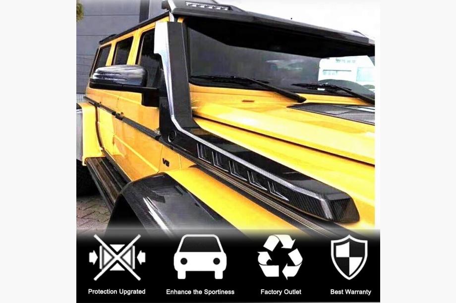 Mercedes G-klasse W463 1990–2018 Snorkel (voor 2004-2018, 2 stuks, carbon) Foto 3