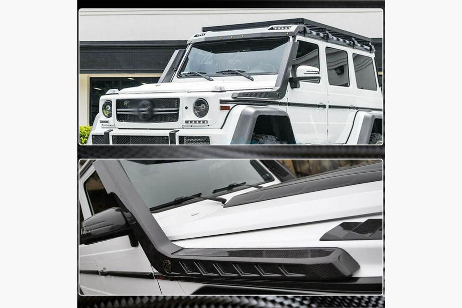 Mercedes G-klasse W463 1990–2018 Snorkel (voor 2004-2018, 2 stuks, carbon) Foto 4