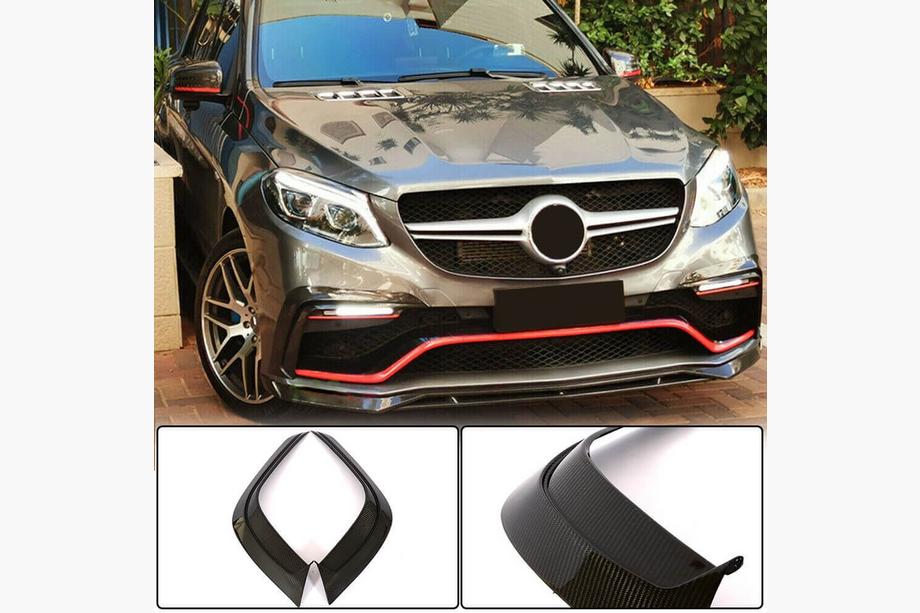 Mercedes GLE Coupé C292 2015–2019 Carbon frontbumper inserts (voor GLE63 AMG) Foto 2