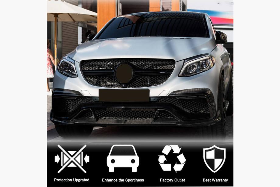 Mercedes GLE Coupé C292 2015–2019 Carbon frontbumper inserts (voor GLE63 AMG) Foto 4