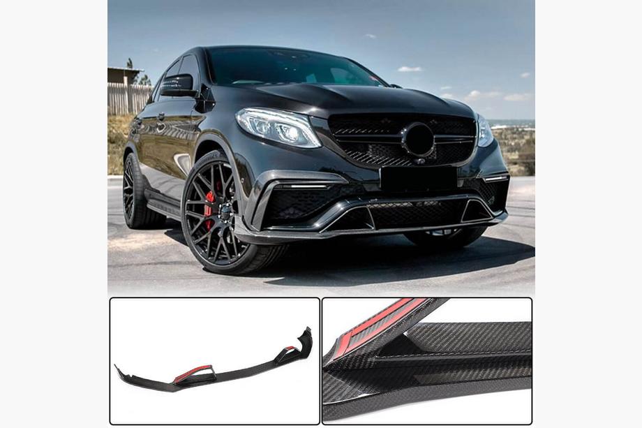 Mercedes GLE Coupé C292 2015–2019 Voorspoilerlip voor voorbumper (voor GLE63 AMG, kunststof) Image