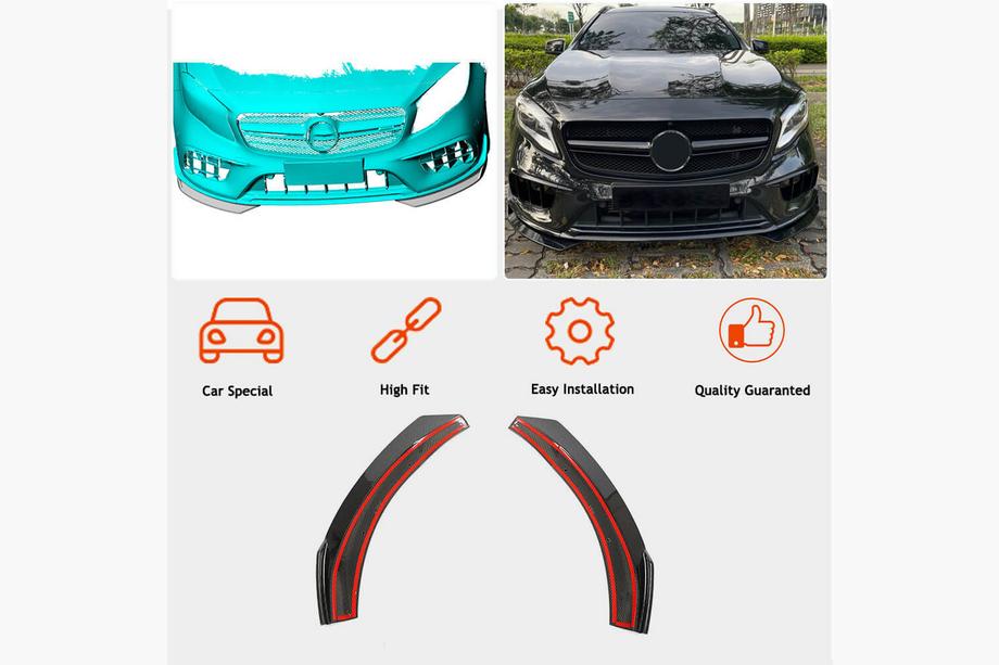 Mercedes GLA X156 2014–2019 Voorbumper flaps Flap (voor GLA45 AMG 2017-2020) Foto 2