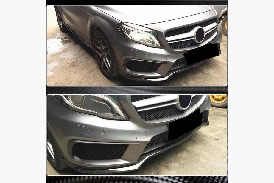 Mercedes GLA X156 2014–2019 Carbon lip voor de voorbumper Lip (voor GLA45 AMG 2013-2016) Foto 3