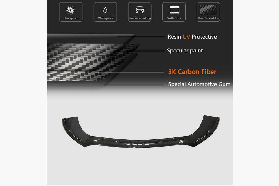 Mercedes GLA X156 2014–2019 Carbon lip voor de voorbumper Lip (voor GLA45 AMG 2013-2016) Foto 5