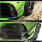 Mercedes AMG GT C190/R190 2014–2022 V2 voorbumper inserts (voor GT R 2016-2019, droog carbon) foto 5