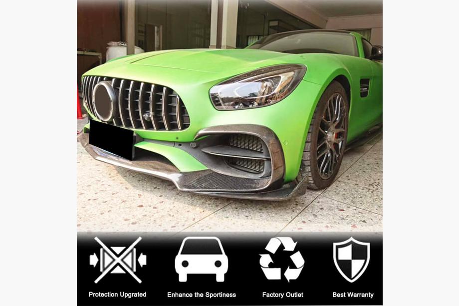 Mercedes AMG GT C190/R190 2014–2022 Voorbumper lip Lip (voor 2015-2017, carbon) Foto 2