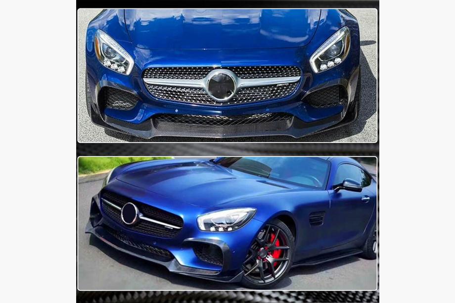 Mercedes AMG GT C190/R190 2014–2022 Voorbumper lip Lip (voor 2015-2017, carbon) Foto 3