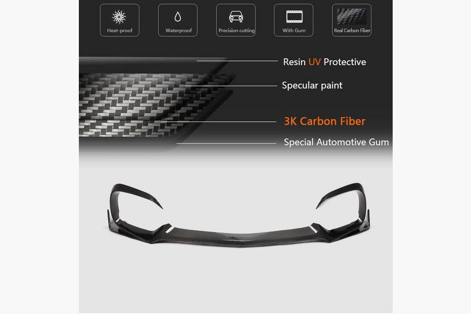 Mercedes AMG GT C190/R190 2014–2022 Voorbumper lip Lip (voor 2015-2017, carbon) Foto 5