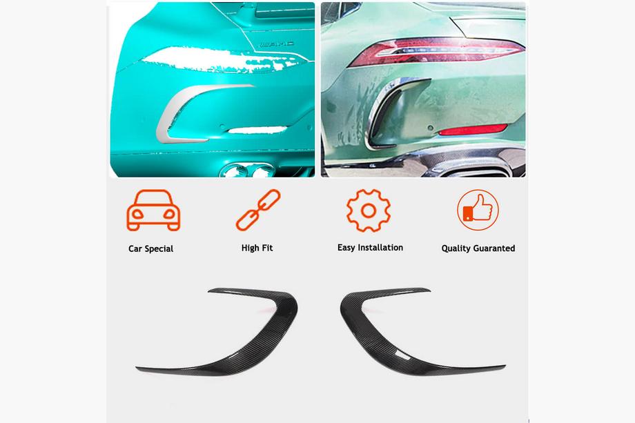 Mercedes AMG GT 4 X290 2018– Achterbumper covers V2 (voor GT63 2018-2022, carbon) Foto 2