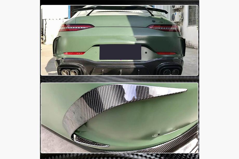 Mercedes AMG GT 4 X290 2018– Achterbumper covers V2 (voor GT63 2018-2022, carbon) Foto 5