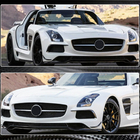Mercedes SLS C197 2010–2014 Flap V2 voorbumper flaps (carbon) foto 5