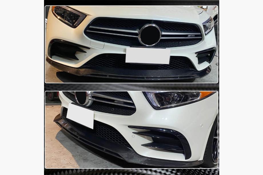 Mercedes CLS C257 2018– Carbon frontbumper lip (voor AMG/AMG-Line 2018-2020) Foto 5