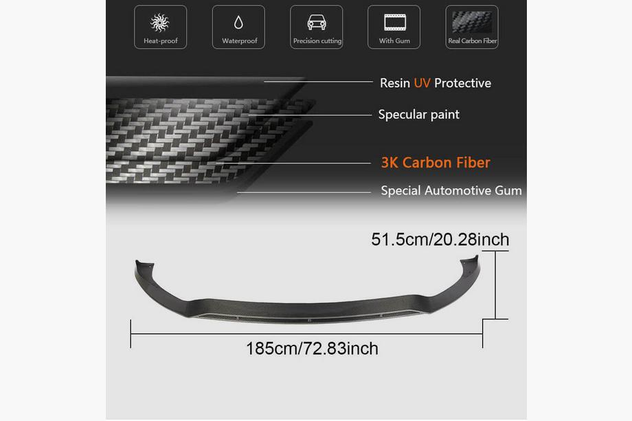 Mercedes CLS C257 2018– Carbon frontbumper lip (voor AMG/AMG-Line 2018-2020) Foto 6