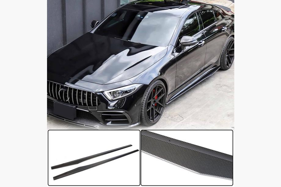 Mercedes CLS C257 2018– Sideskirts V1 (voor AMG/AMG-Line 2018-2020, carbon) Image