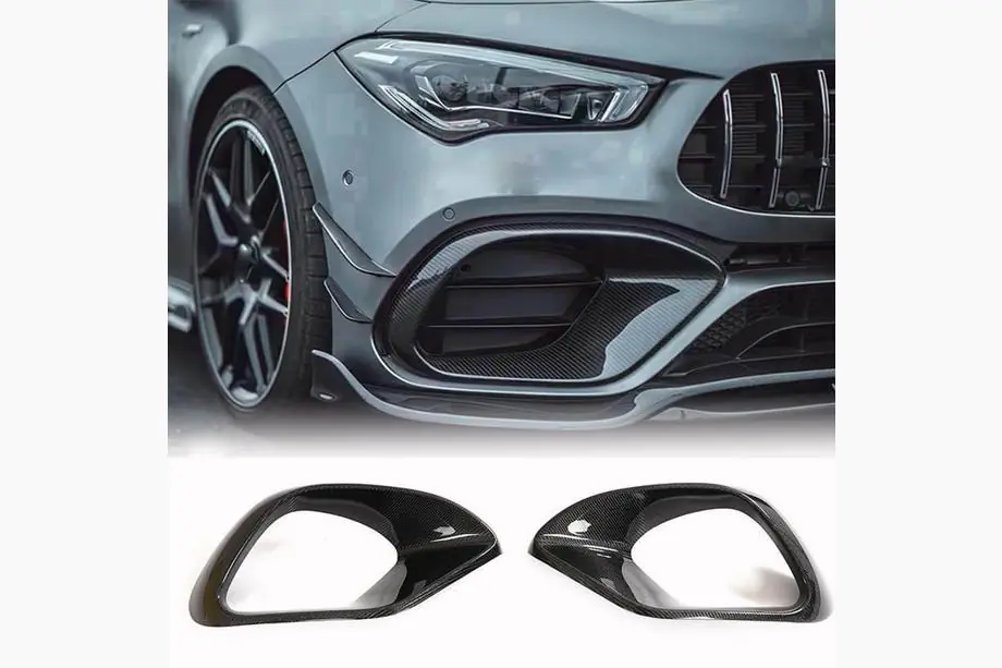 Mercedes CLA C118 2019– Carbon voorbumper aanbouwdelen (voor CLA45 AMG SD, Carbon) Image