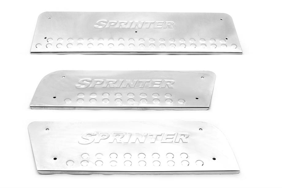 Mercedes Sprinter W906 2006–2018 OmsaLine RVS instaplijsten (interieur) 3 stuks, OmsaLine - Italiaans roestvrij staal Foto 2