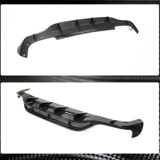 Achterbumper diffuser V2 (voor AMG-Line 2018-2020, carbon) foto 3