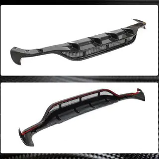 Achterbumper diffuser V2 (voor AMG-Line 2018-2020, carbon) foto 4