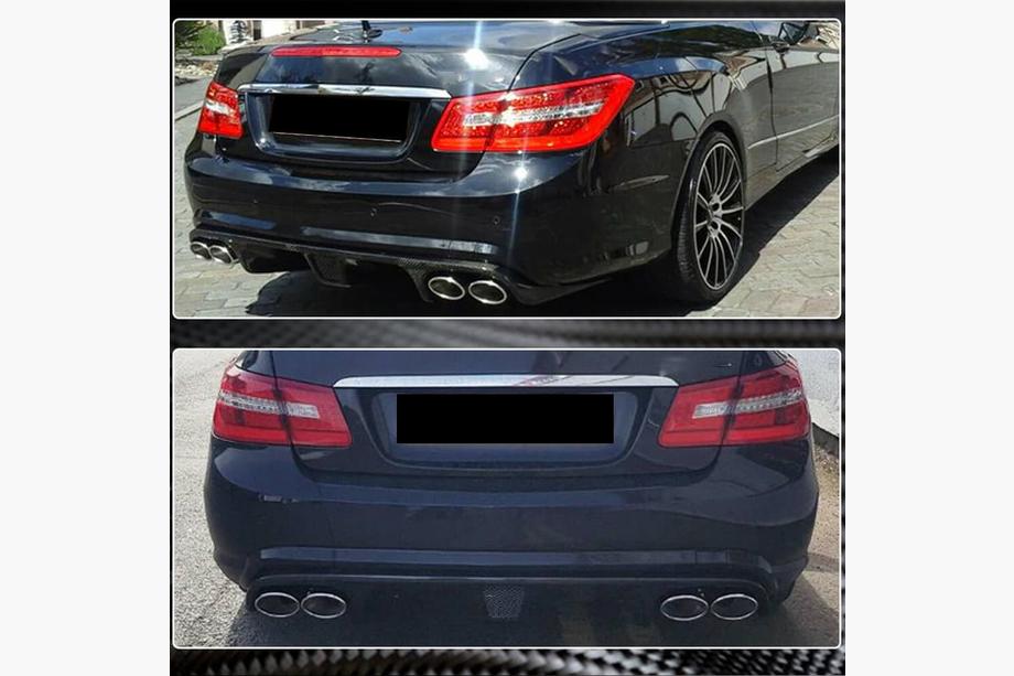 Mercedes E-Klasse Coupé C207 2010–2017 Achterbumper diffuser (voor E63 AMG 2009-2013, carbon) Foto 3