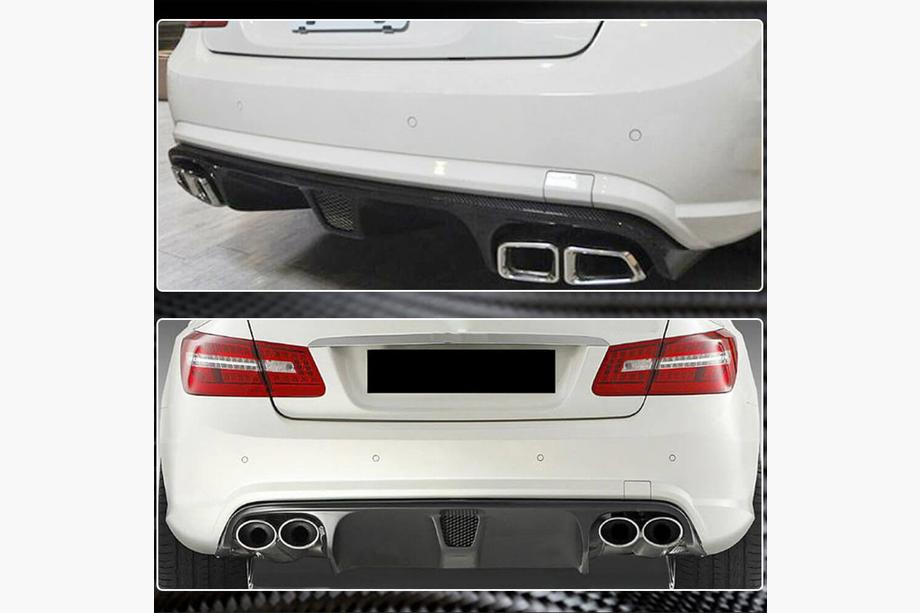 Mercedes E-Klasse Coupé C207 2010–2017 Achterbumper diffuser (voor E63 AMG 2009-2013, carbon) Foto 4