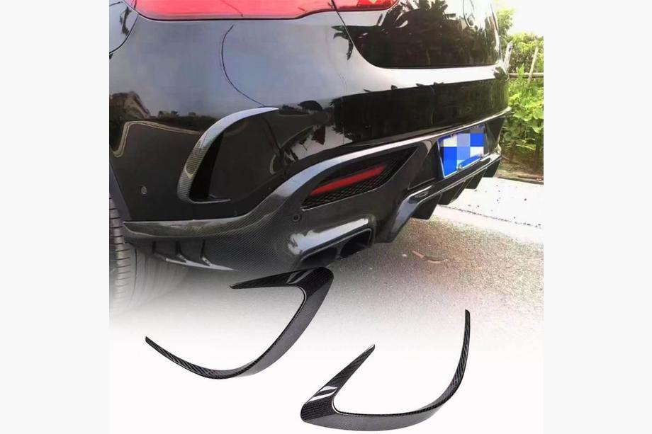 Mercedes GLE Coupé C292 2015–2019 Achterbumperlijsten (voor GLE 350/GLE450/GLE63 2019-2023, carbon) Foto 1