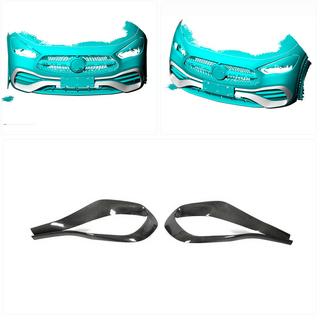 Voorbumper lippen V2 (voor AMG/AMG-Line, carbon) foto 2