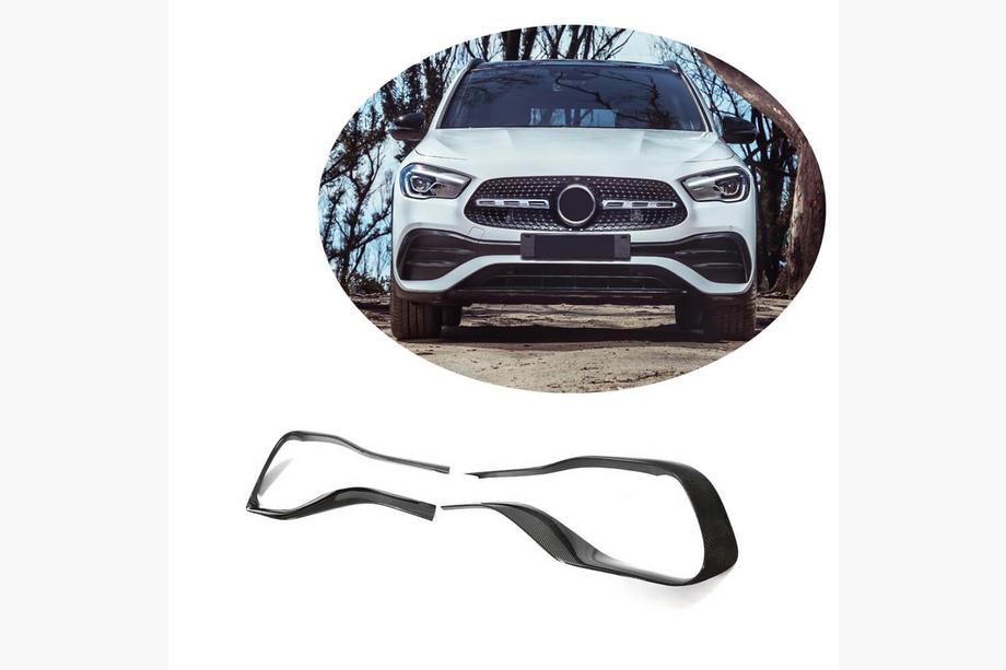 Mercedes GLA H247 2020– Voorbumper lippen V2 (voor AMG/AMG-Line, carbon) Image