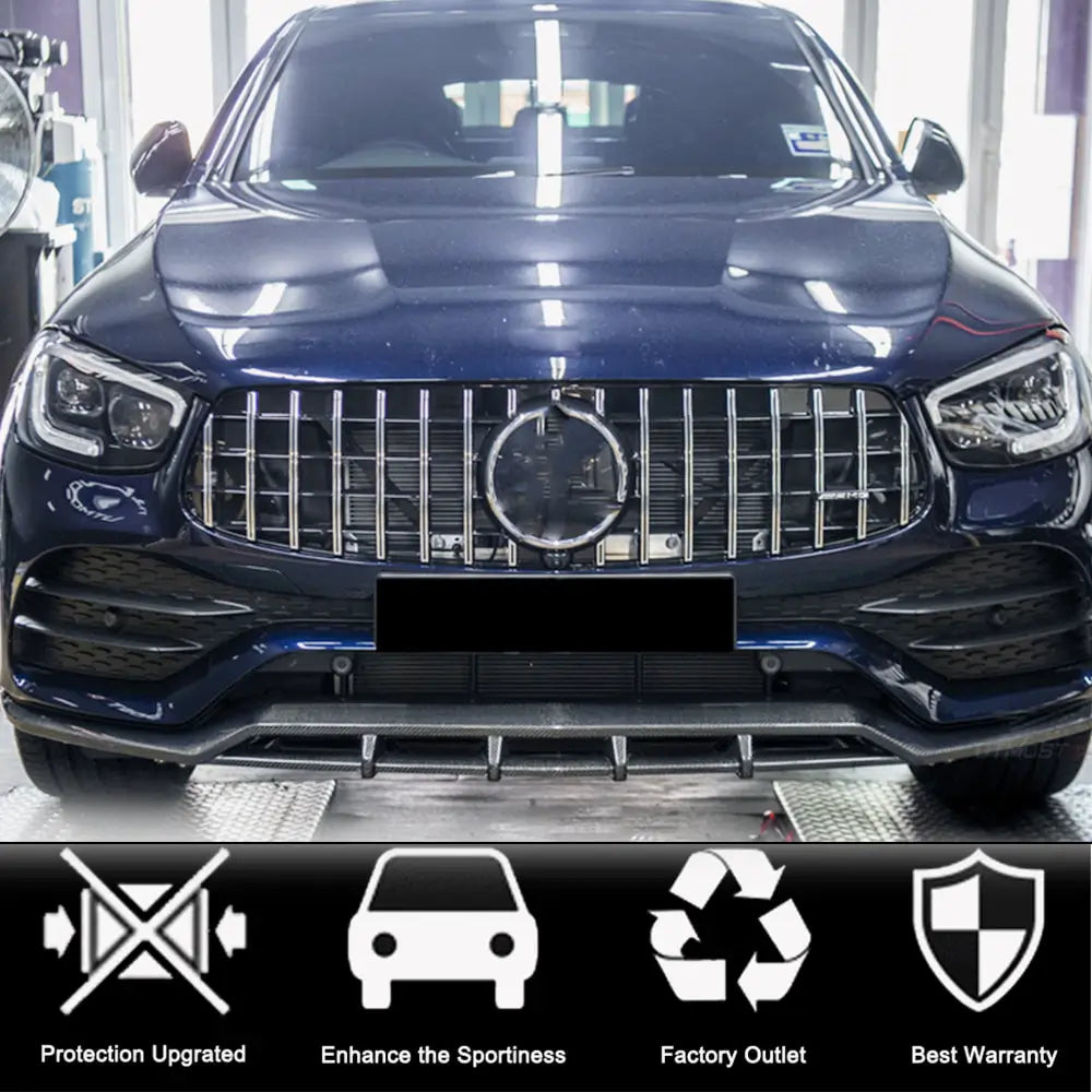 Front bumper lip spoiler Lip (voor AMG-Line 2020+, carbon) foto 2