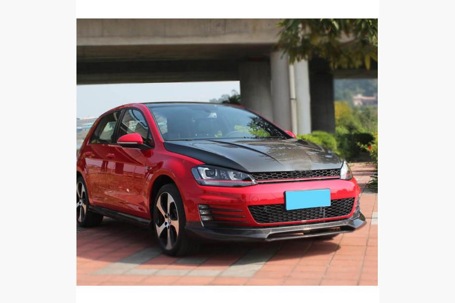 Volkswagen Golf 7/E-Golf 2012–2020 Voorbumper lip Lip V1 (voor GTI HB 2012-2017, carbon) Foto 3