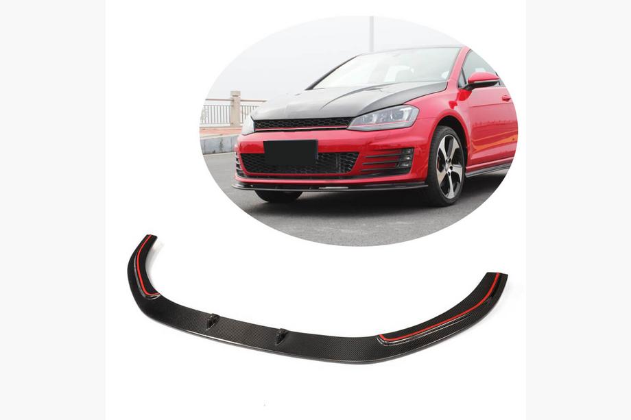 Volkswagen Golf 7/E-Golf 2012–2020 Voorbumper lip Lip V2 (voor GTI HB 2012-2017, carbon) Image