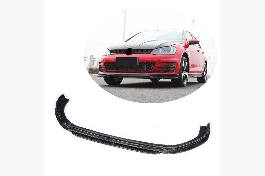 Volkswagen Golf 7/E-Golf 2012–2020 Frontbumper lip Lip V3 (voor GTI HB 2012-2017, carbon) Image