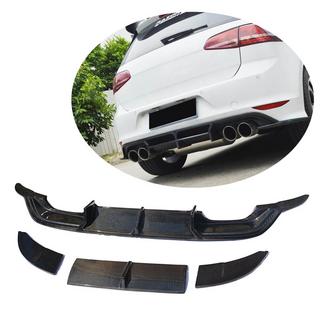Achterbumper diffuser (voor R-Line HB 2012-2017, carbon) foto 1